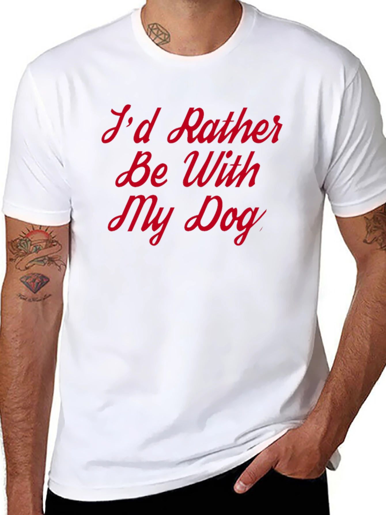 Id Rather Be With My Dog Graphic Tee