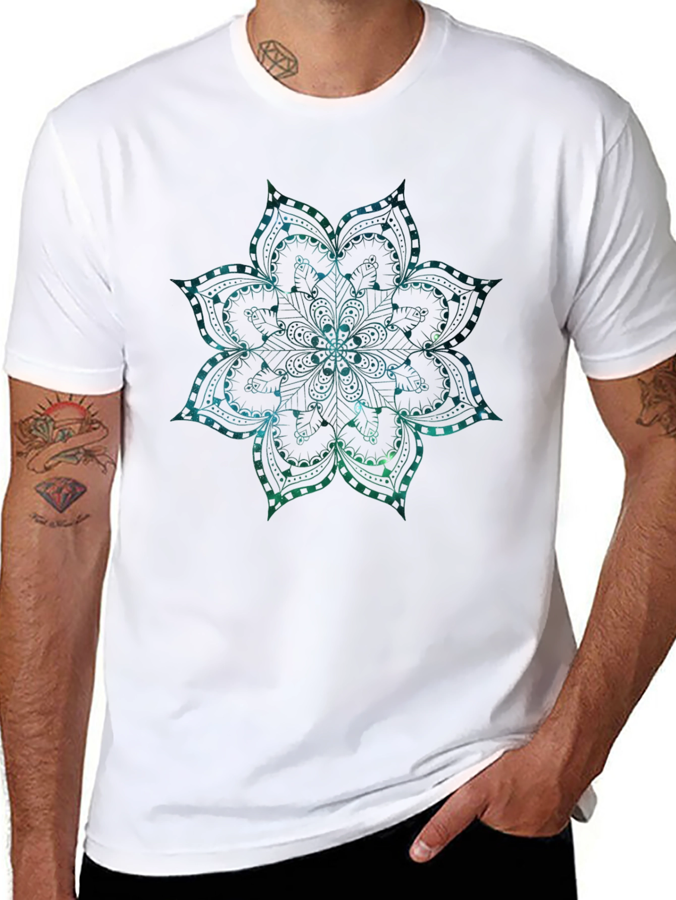 Galaxy Mandala Black T-Shirt