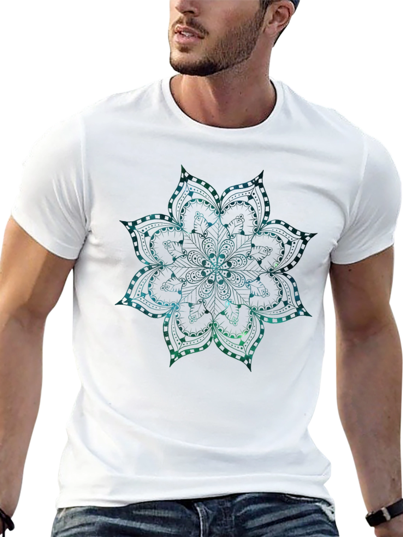Galaxy Mandala Black T-Shirt