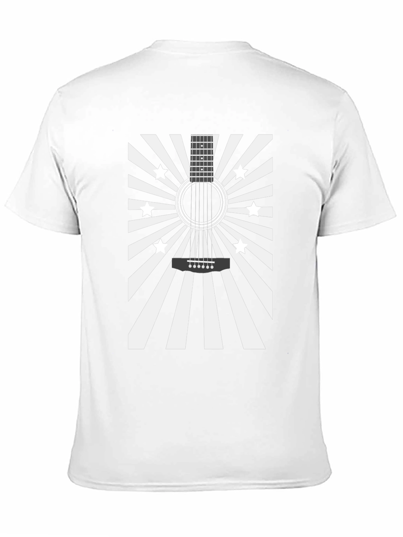 Guitar Burst Graphic Tee - Black Cotton T-Shirt