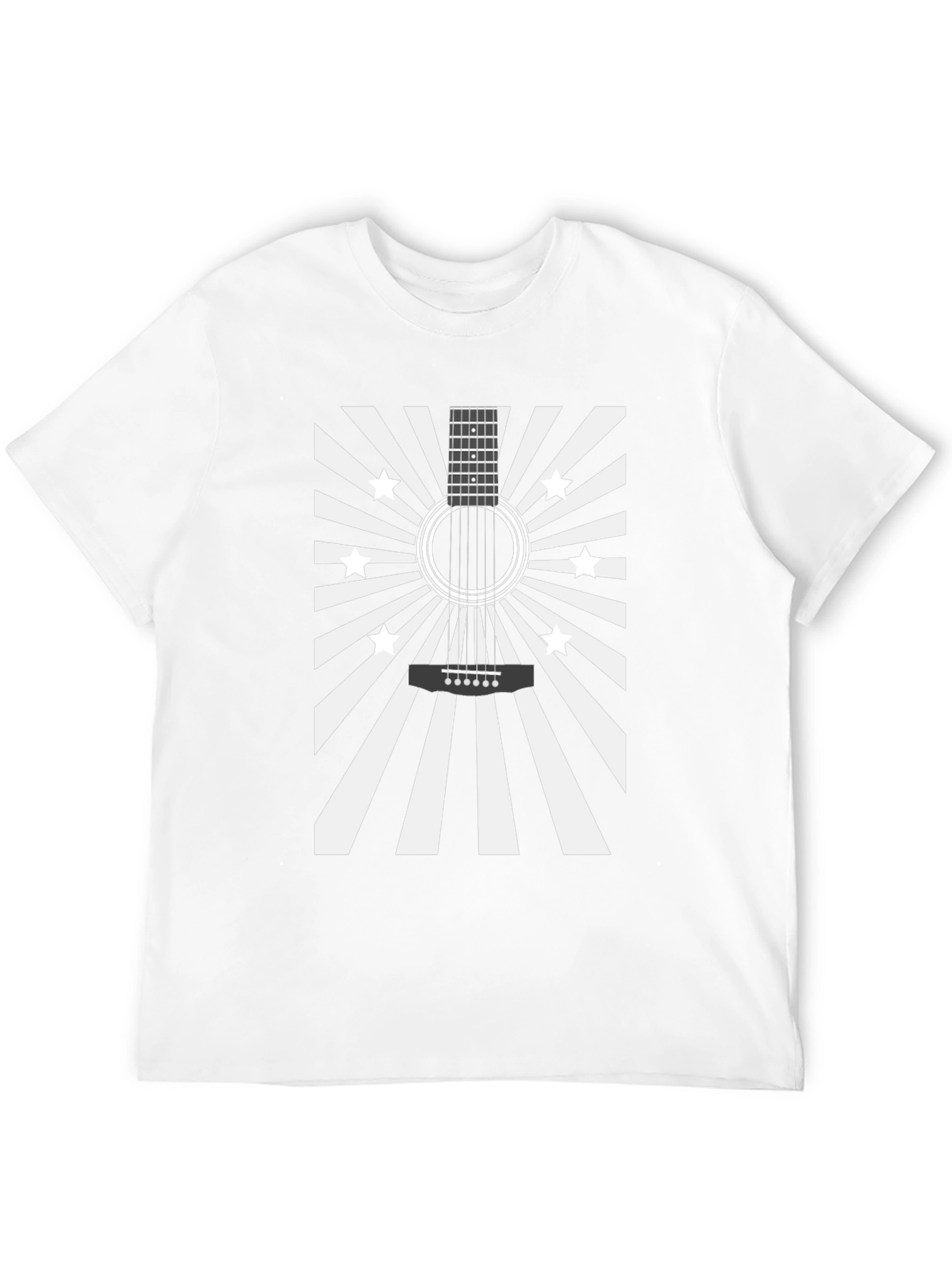 Guitar Burst Graphic Tee - Black Cotton T-Shirt