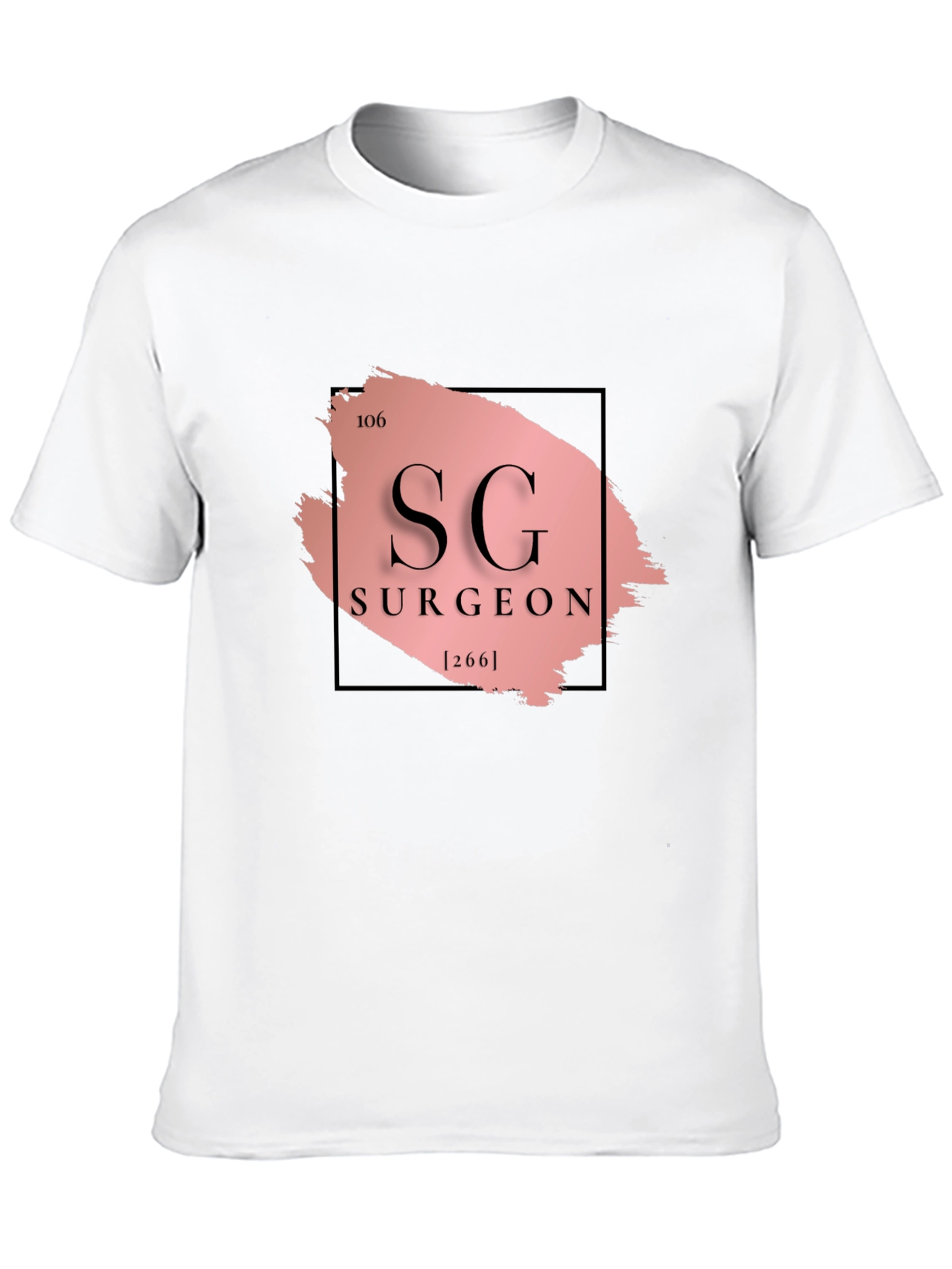 Surgeon Periodic Table Style Black T-Shirt