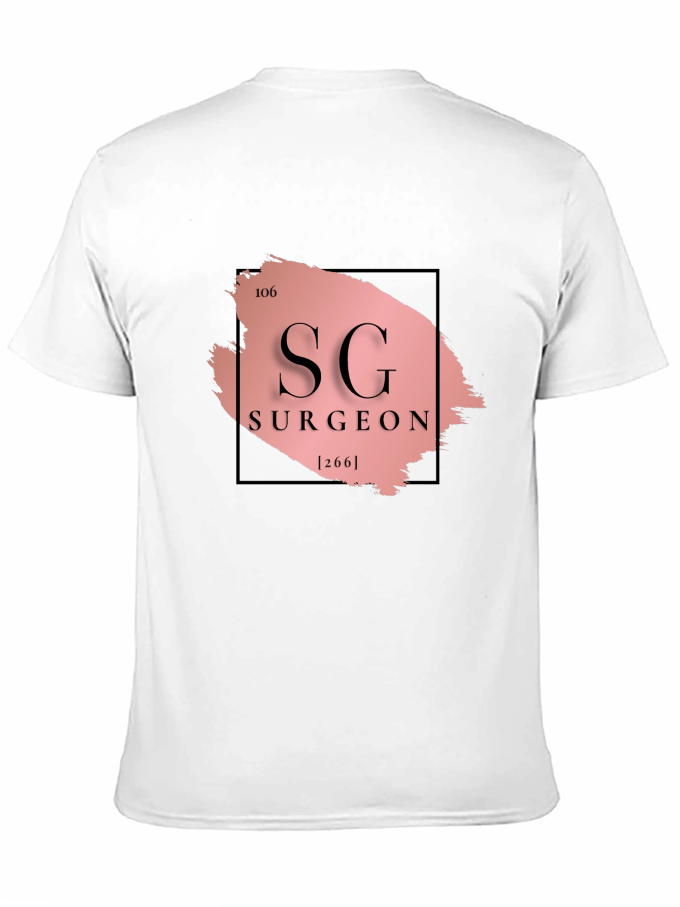 Surgeon Periodic Table Style Black T-Shirt