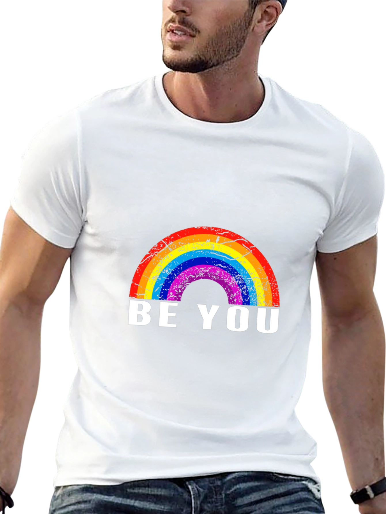 Rainbow Be You Black T-Shirt - Pride Apparel