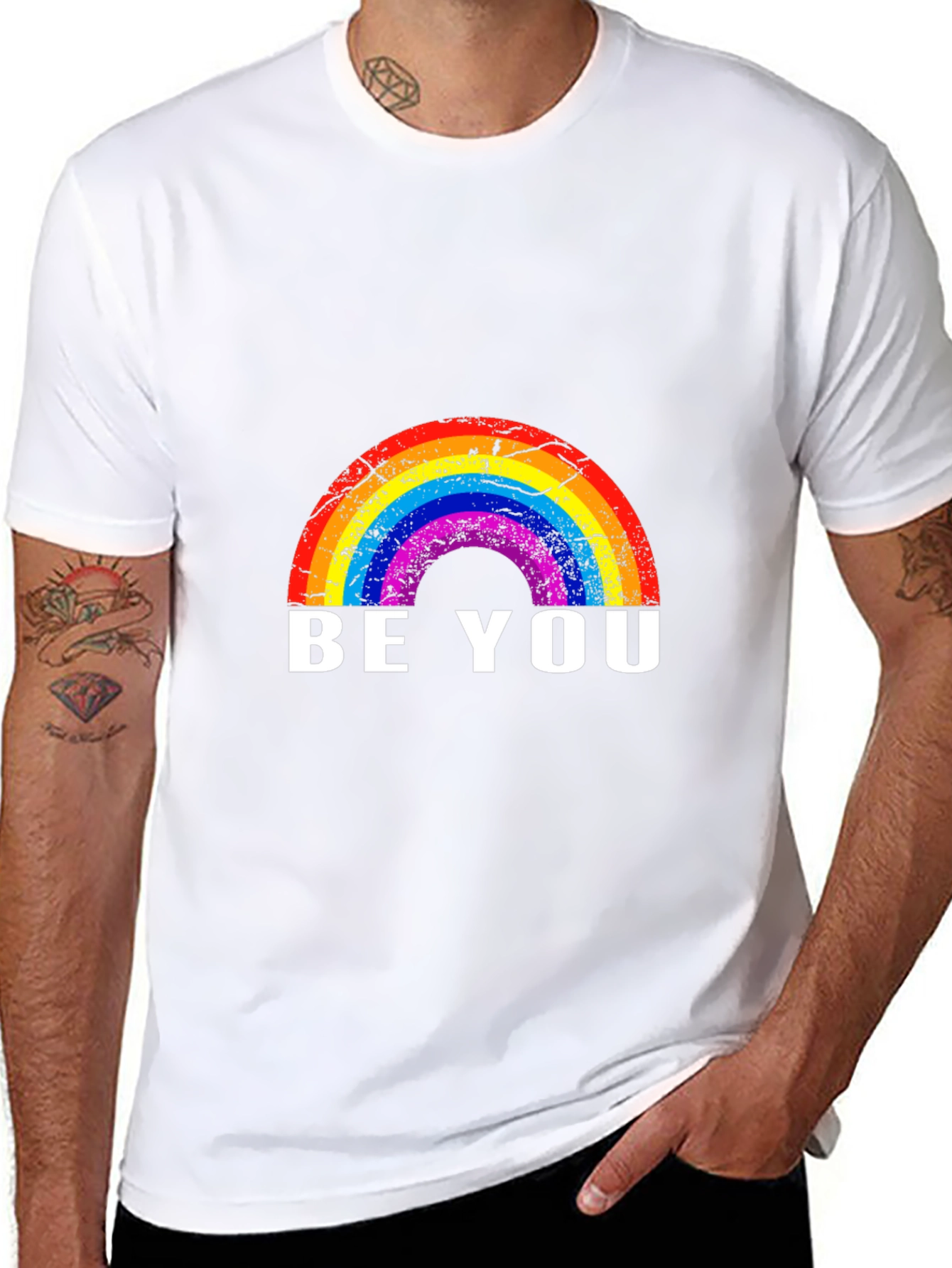 Rainbow Be You Black T-Shirt - Pride Apparel