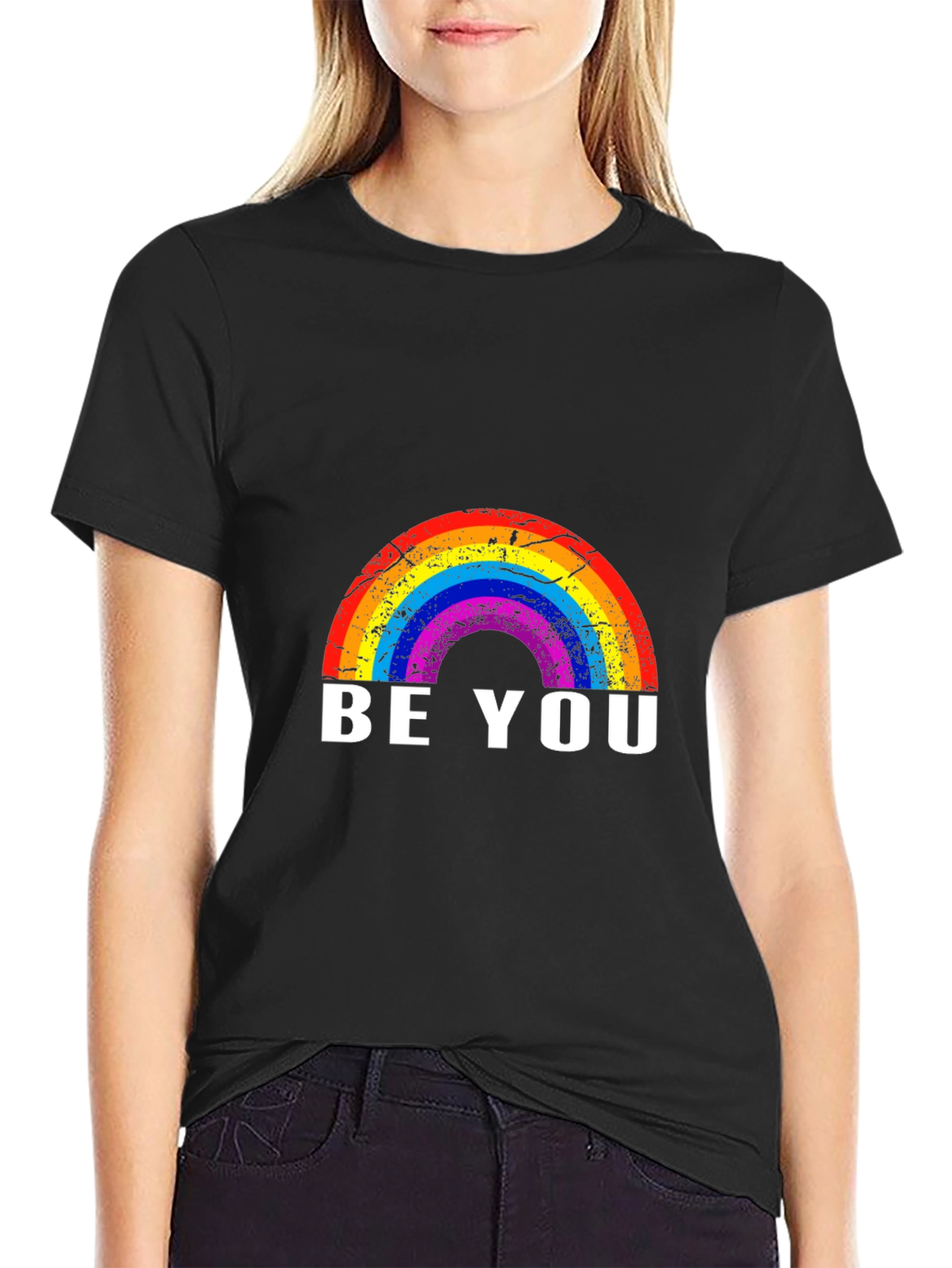 Rainbow Be You Black T-Shirt - Pride Apparel