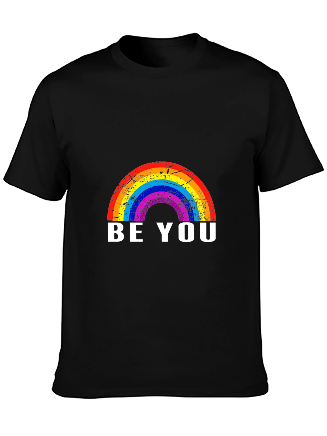 Rainbow Be You Black T-Shirt - Pride Apparel
