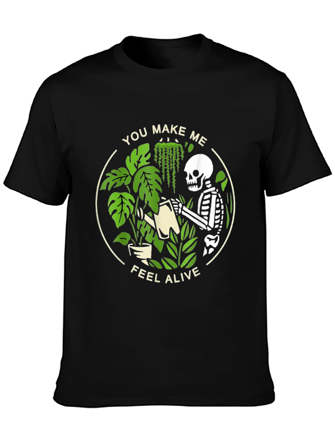 Skeleton Plant Lover Graphic Tee