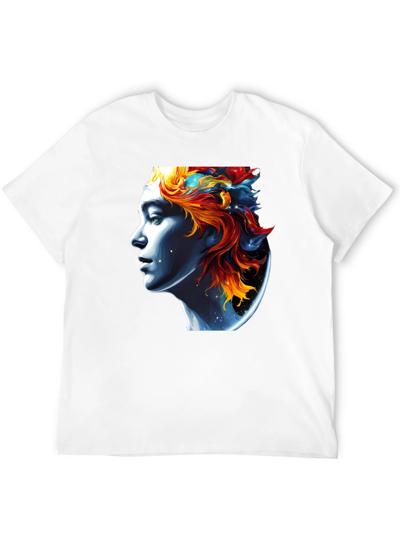Celestial Portrait Graphic Tee - Unisex Black T-Shirt