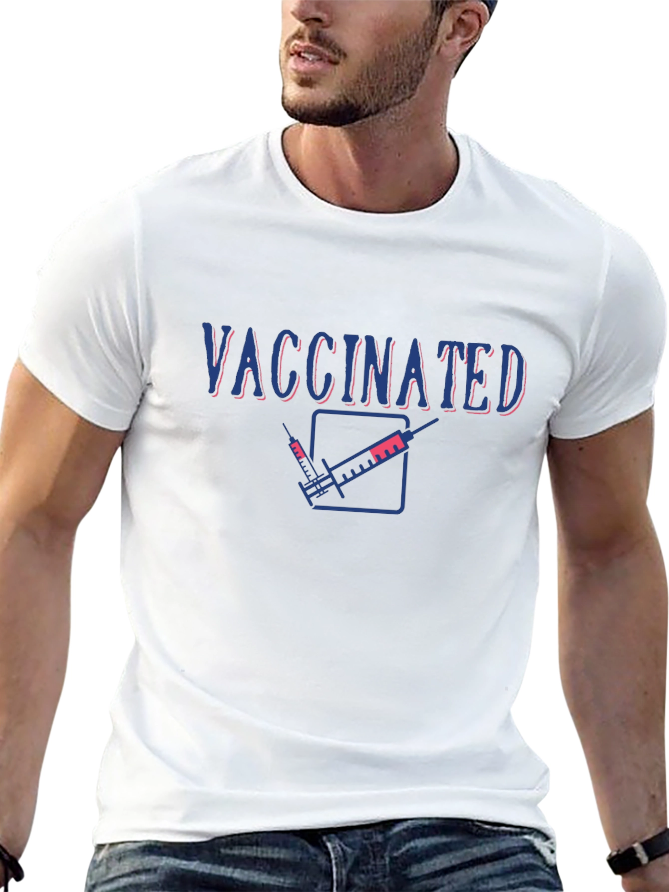 Vaccinated Graphic T-Shirt - Black