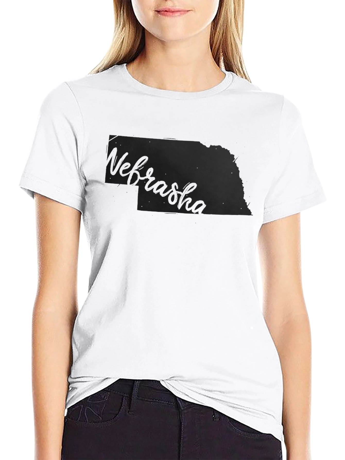 Nebraska State Outline Graphic Tee