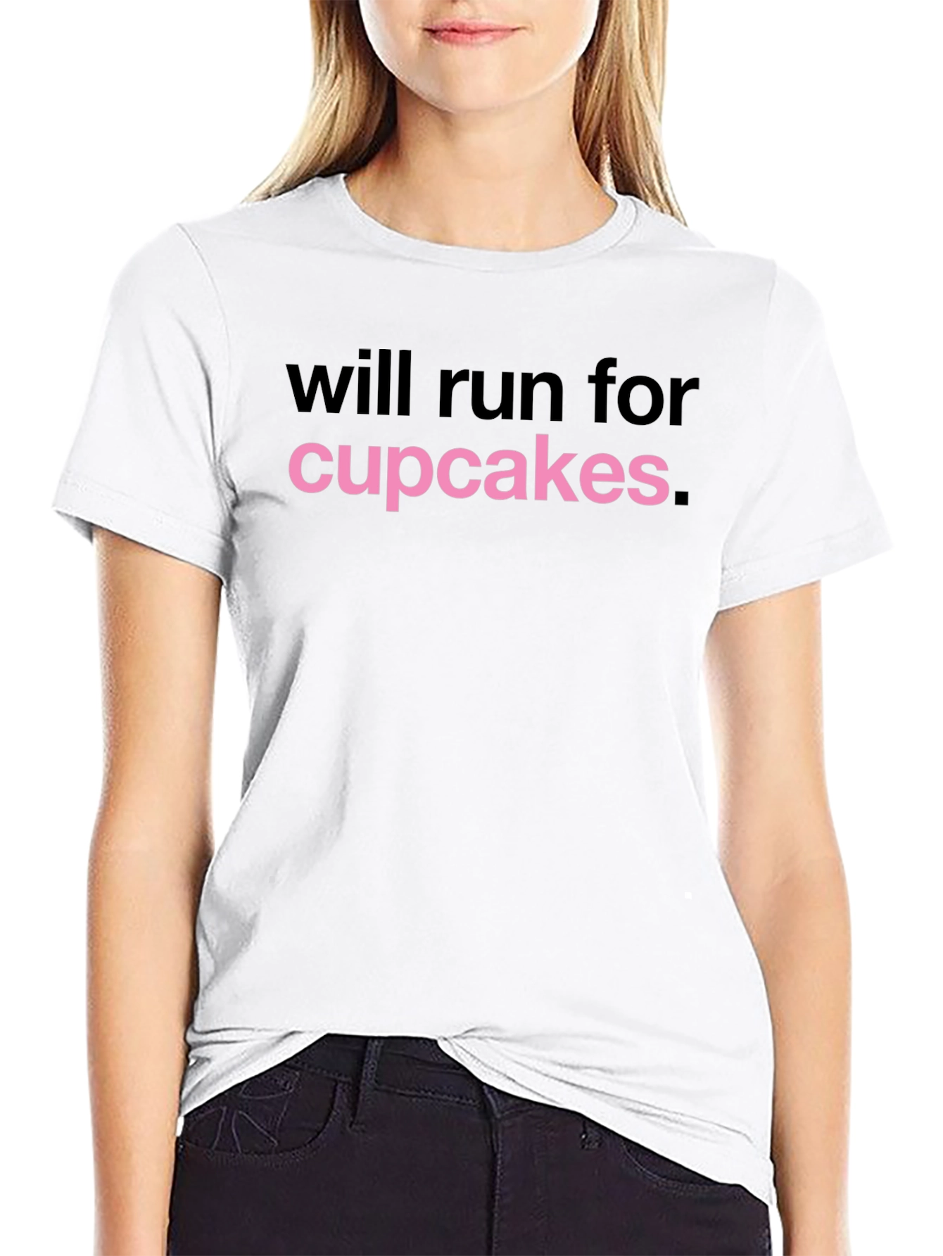 Will Run for Cupcakes T-Shirt - Novelty Design