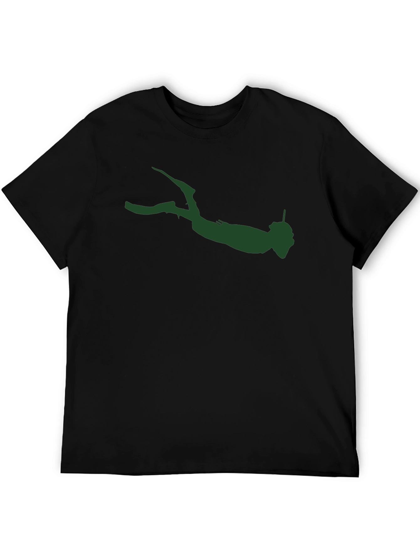 Diver Silhouette Graphic Tee - Mens Black T-Shirt