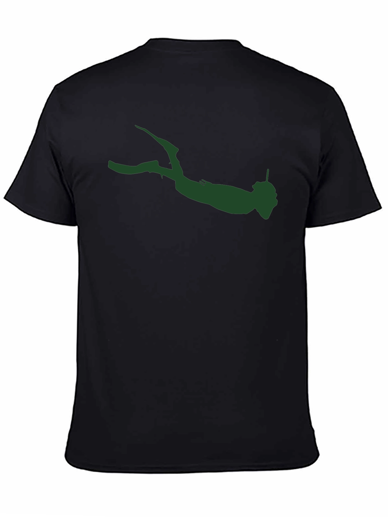 Diver Silhouette Graphic Tee - Mens Black T-Shirt