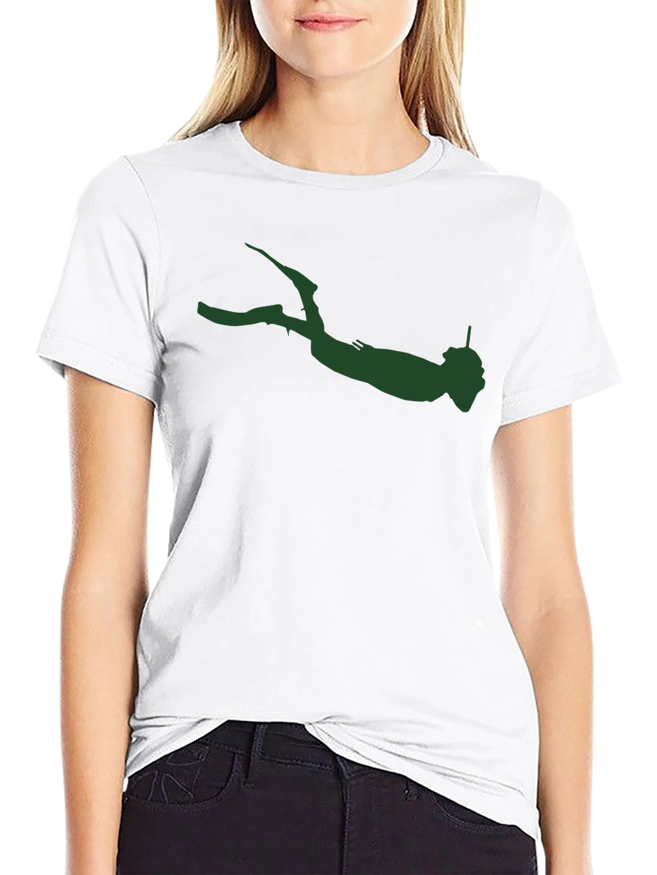 Diver Silhouette Graphic Tee - Mens Black T-Shirt