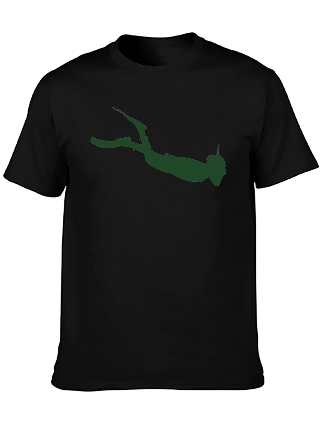 Diver Silhouette Graphic Tee - Mens Black T-Shirt