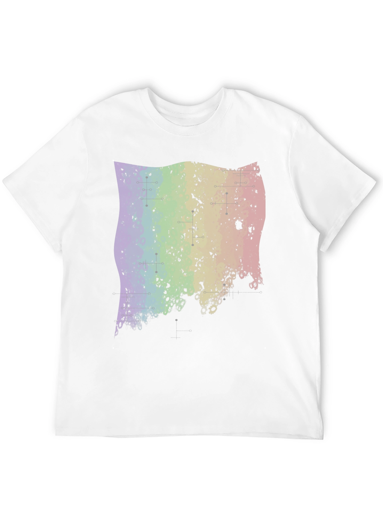 Rainbow Grunge Graphic Tee - Black