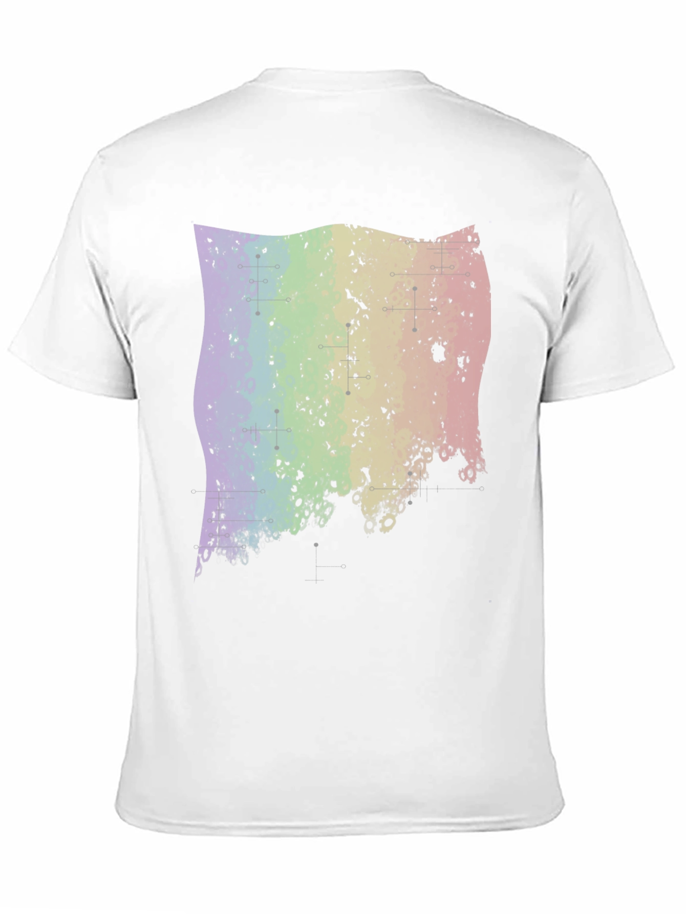 Rainbow Grunge Graphic Tee - Black