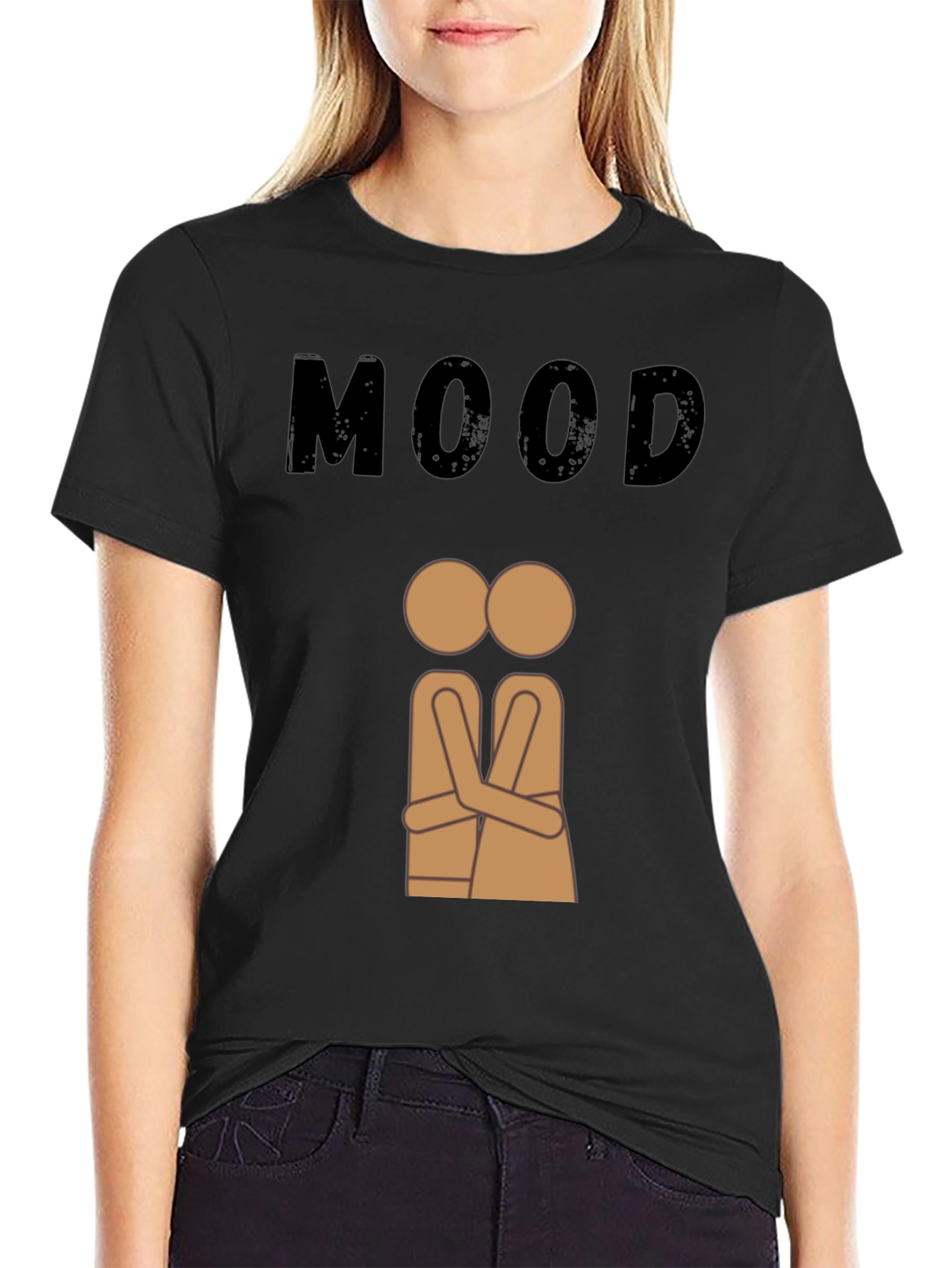 Moody Hugging Figures Black T-Shirt