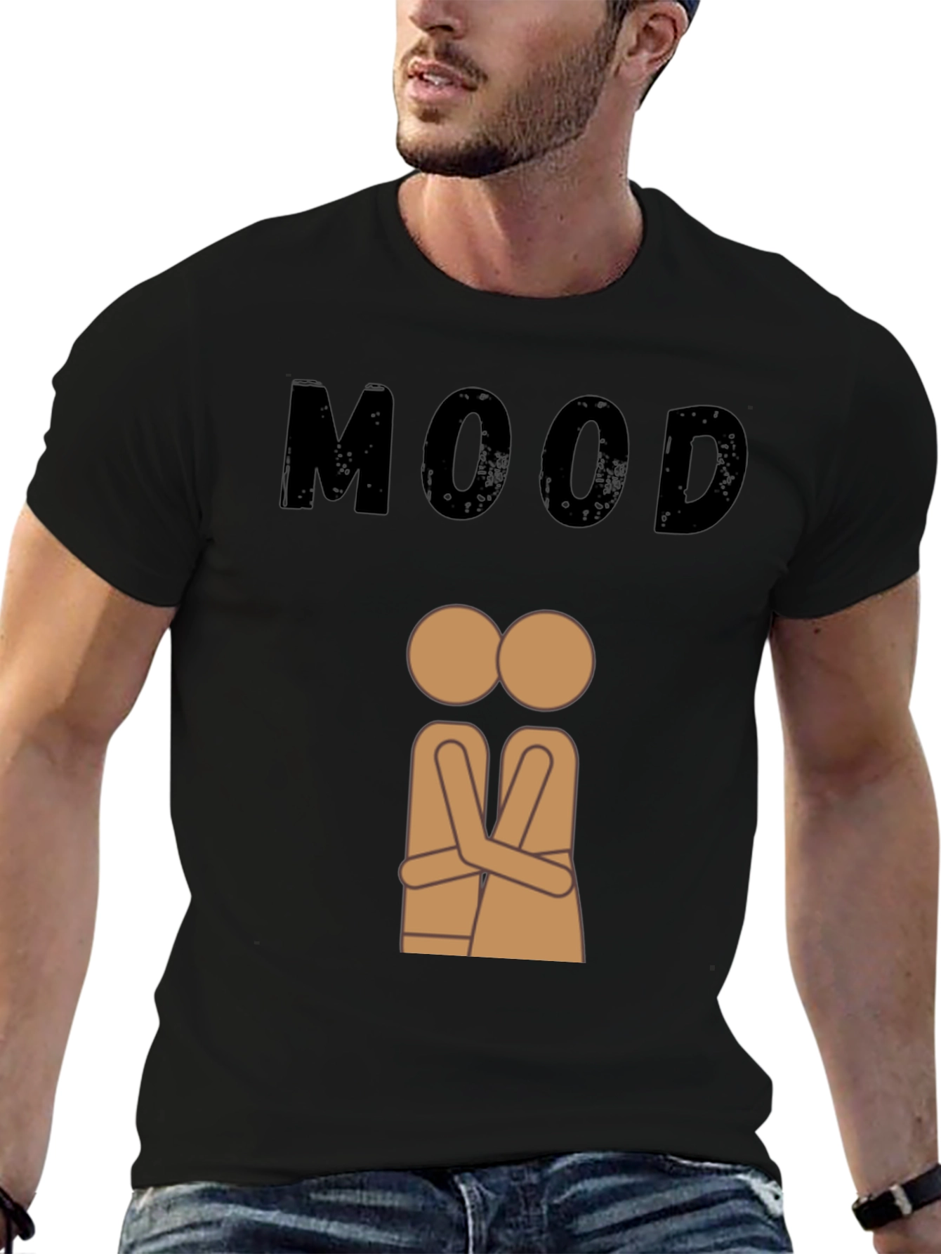 Moody Hugging Figures Black T-Shirt
