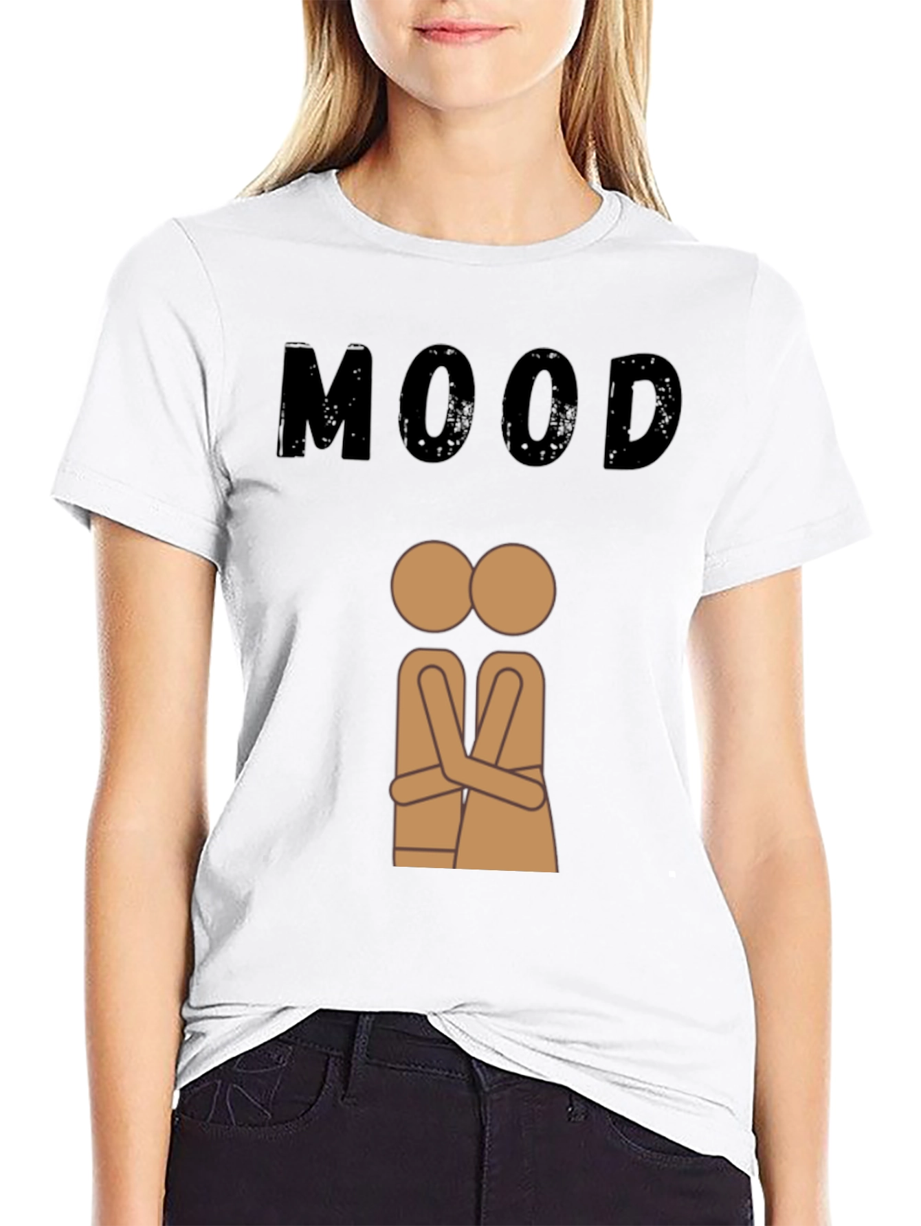 Moody Hugging Figures Black T-Shirt