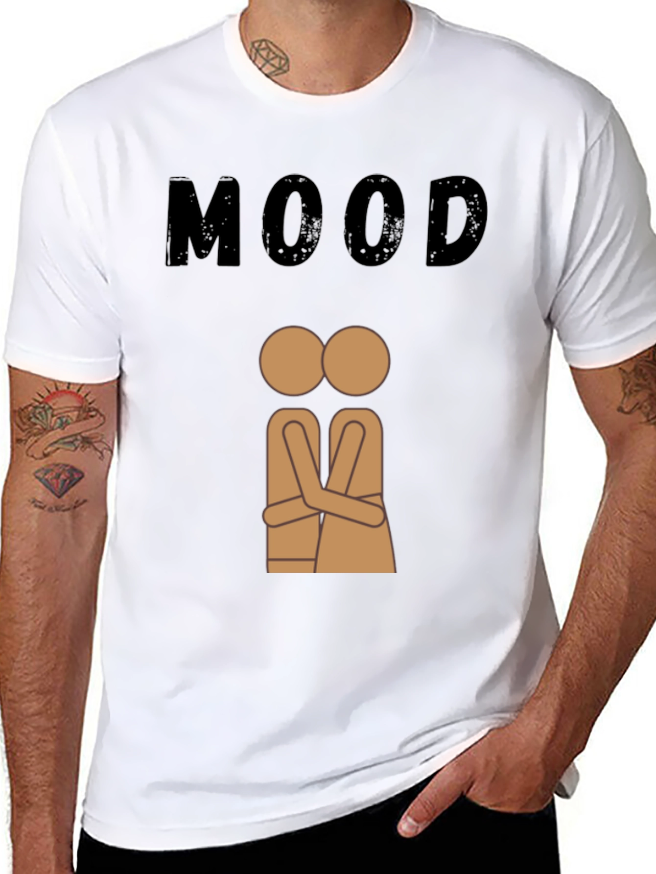 Moody Hugging Figures Black T-Shirt