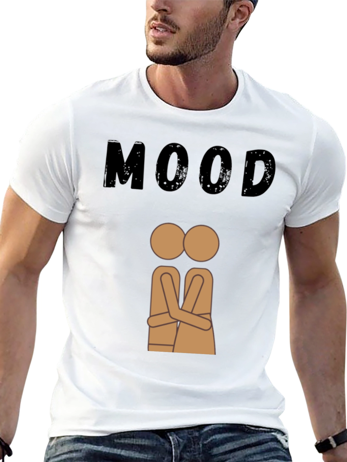 Moody Hugging Figures Black T-Shirt