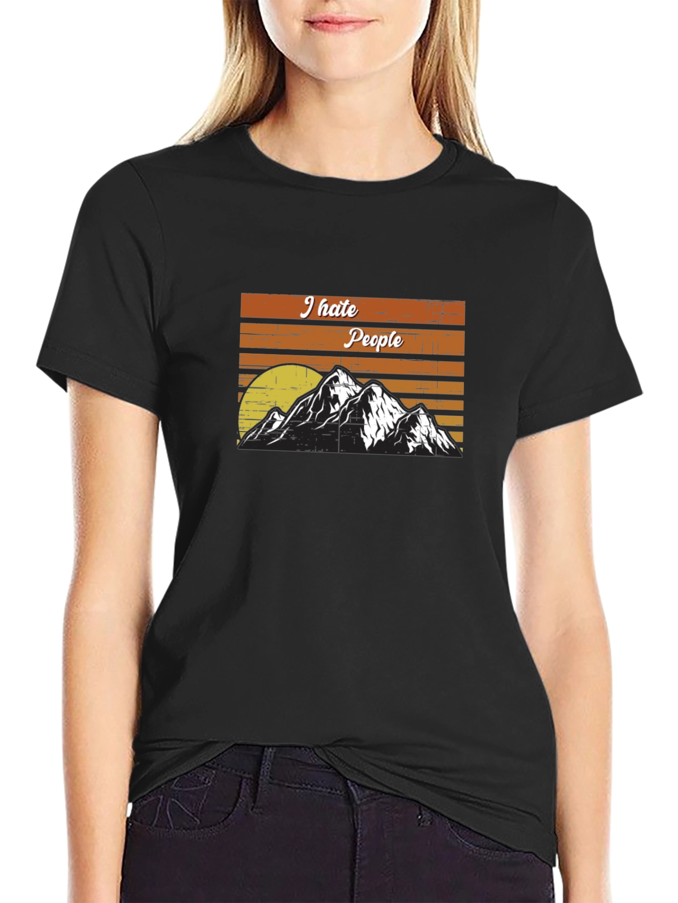 I Hate People Mountain T-Shirt - Adventure Tee