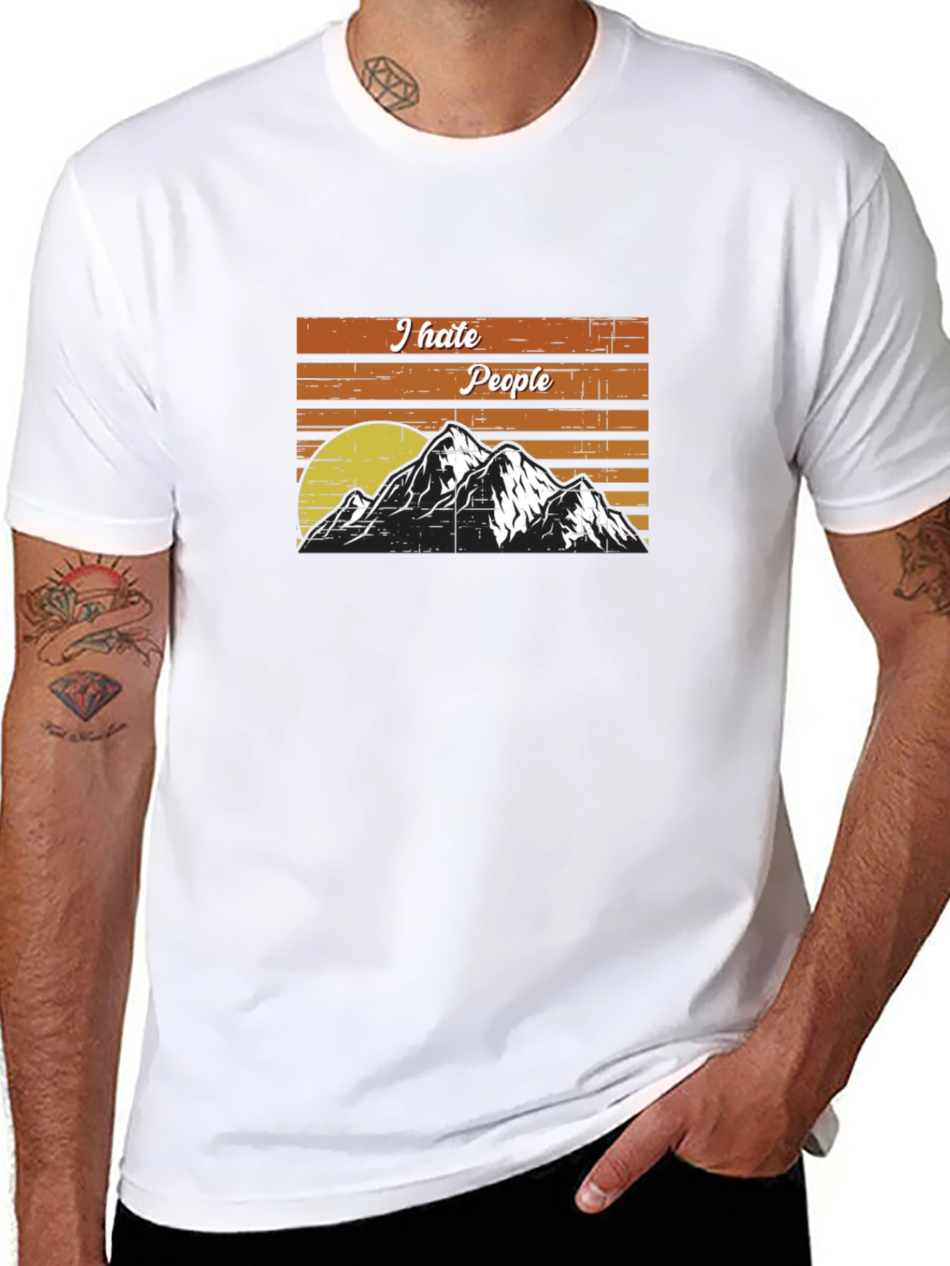I Hate People Mountain T-Shirt - Adventure Tee