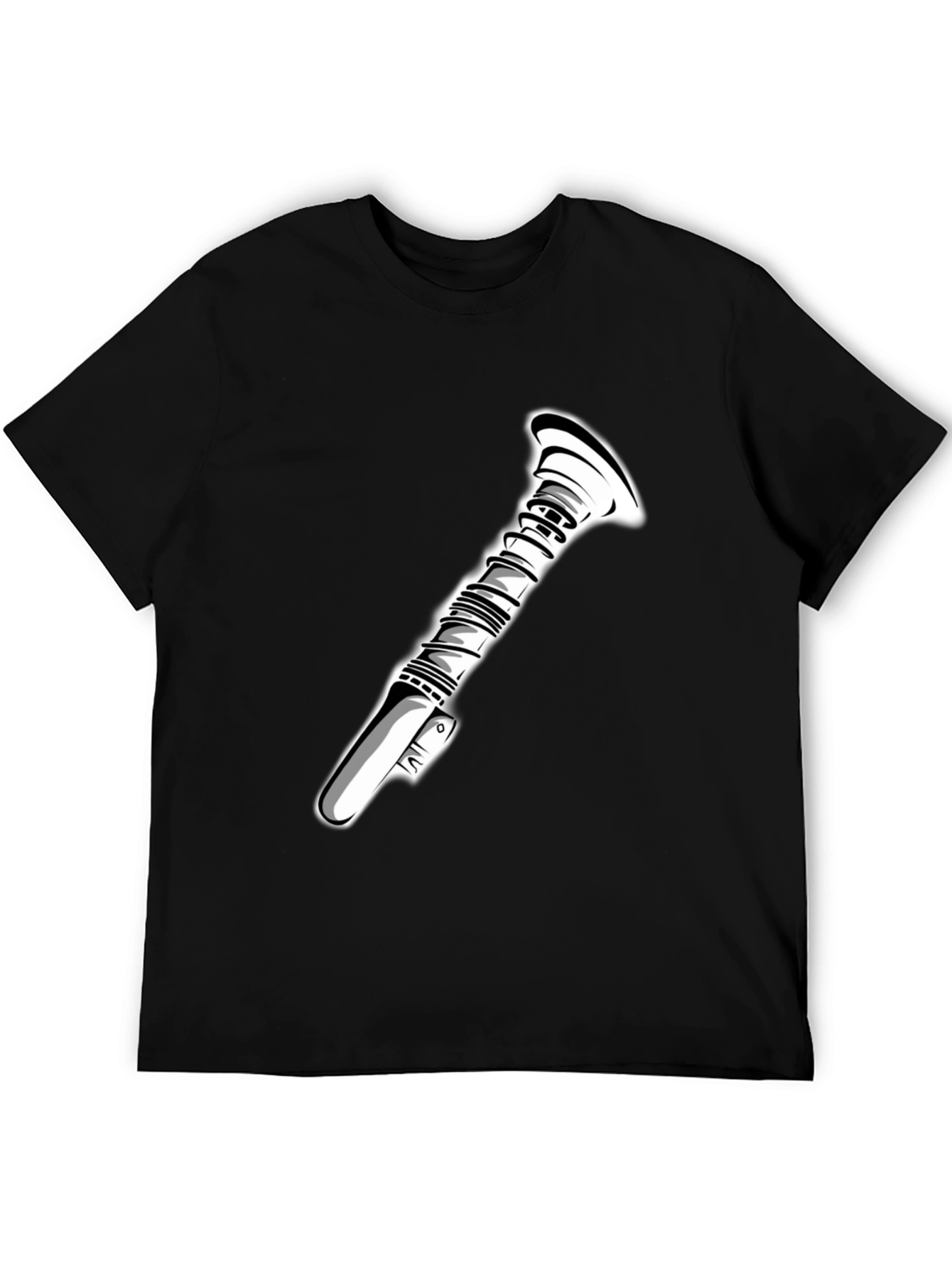 Sci-Fi Lightsaber Graphic Tee - Black