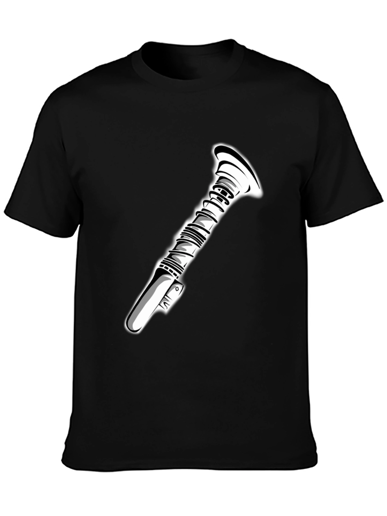Sci-Fi Lightsaber Graphic Tee - Black