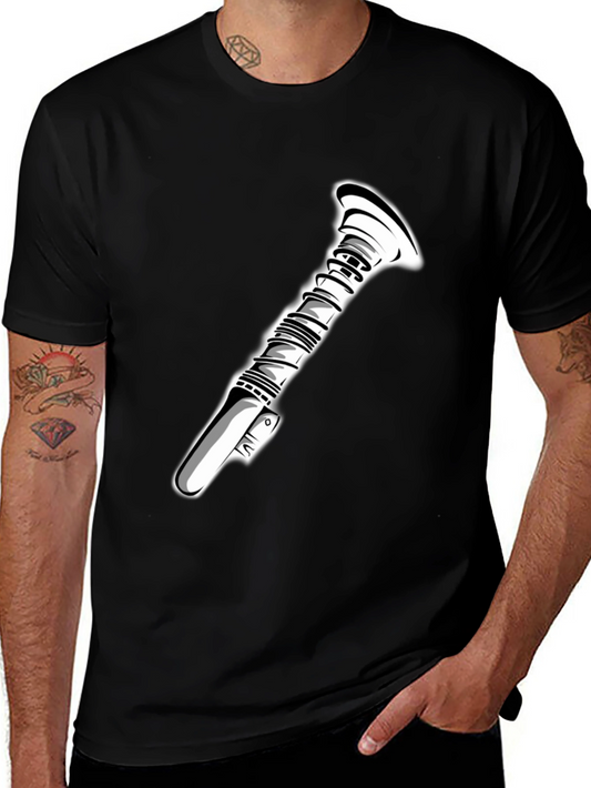Sci-Fi Lightsaber Graphic Tee - Black