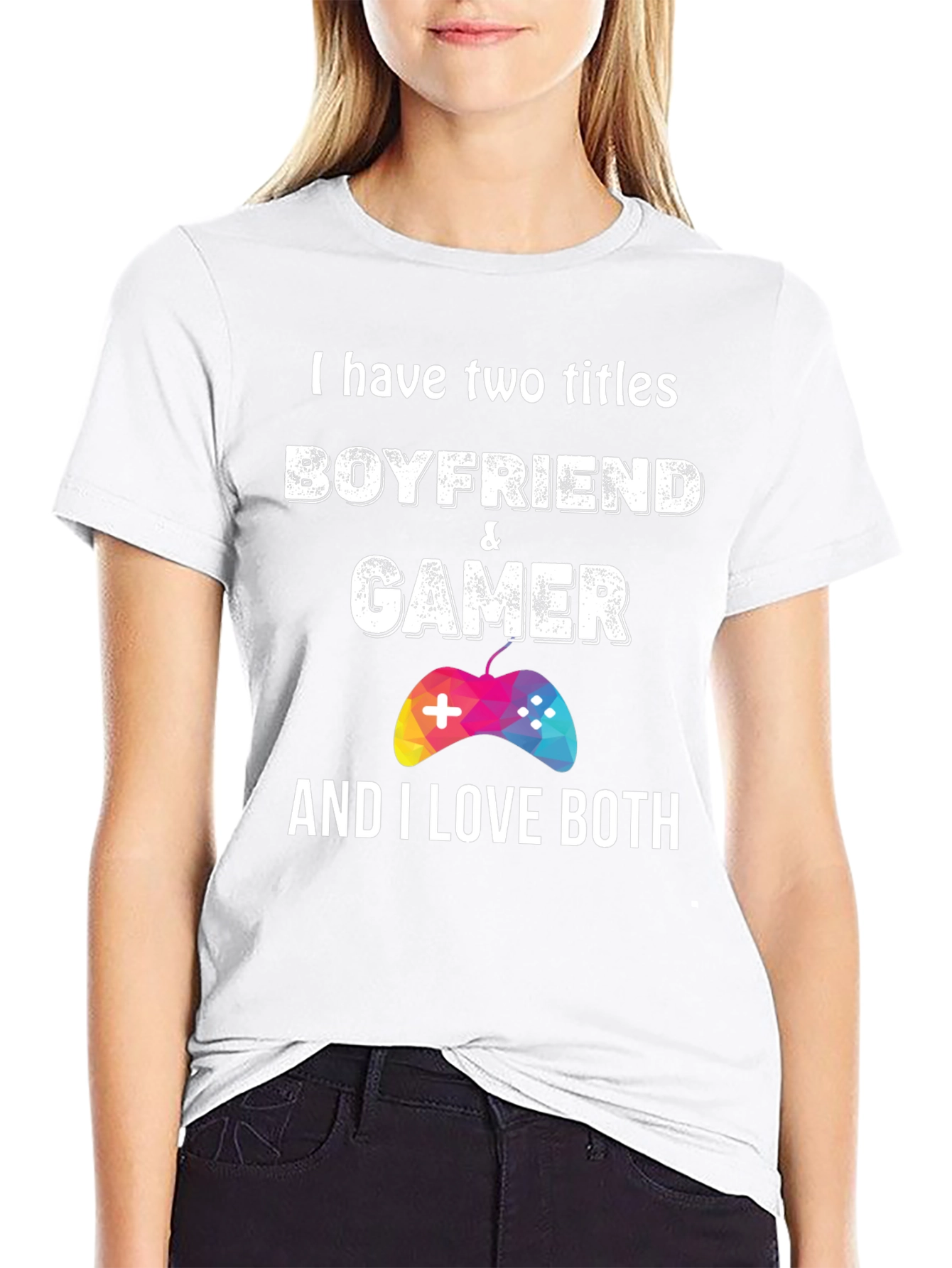 Boyfriend & Gamer Graphic Tee - I Love Both!