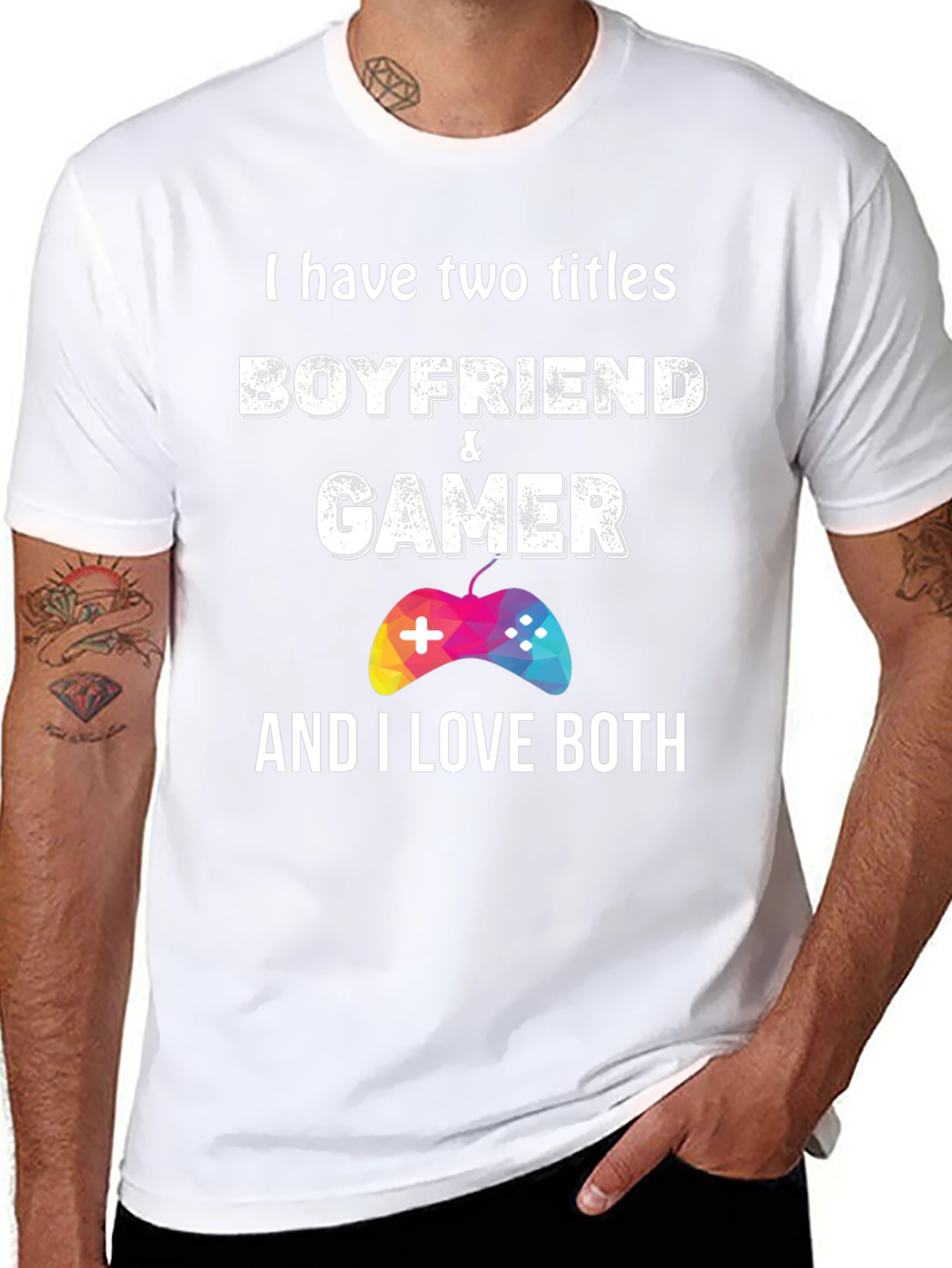 Boyfriend & Gamer Graphic Tee - I Love Both!