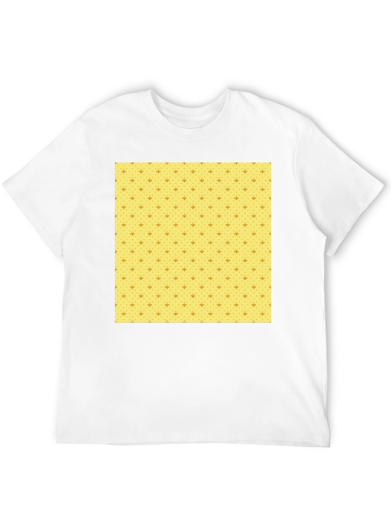 Fleur-de-lis Pattern Tee - Casual Comfort