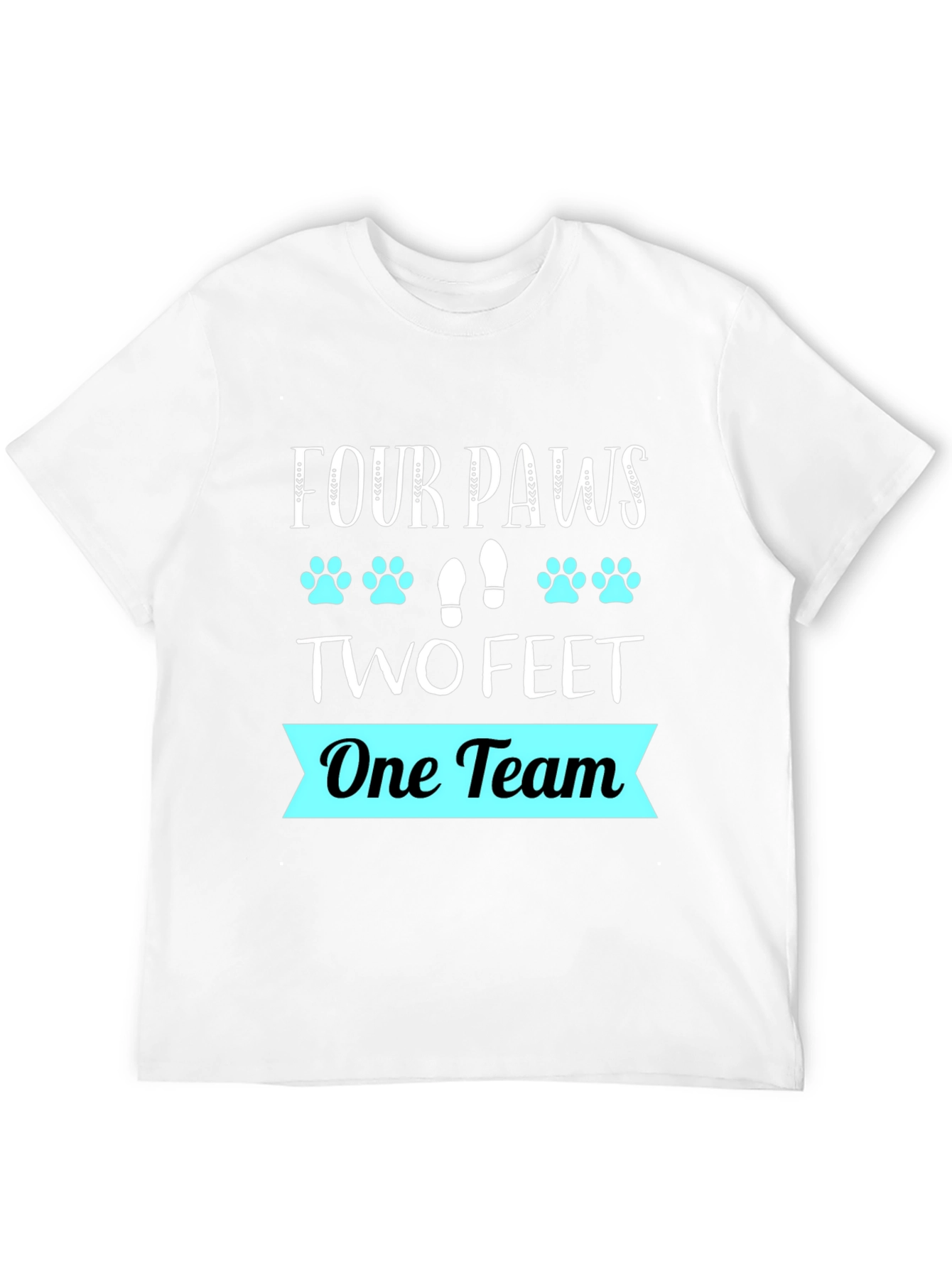 Four Paws Two Feet One Team Graphic T-Shirt