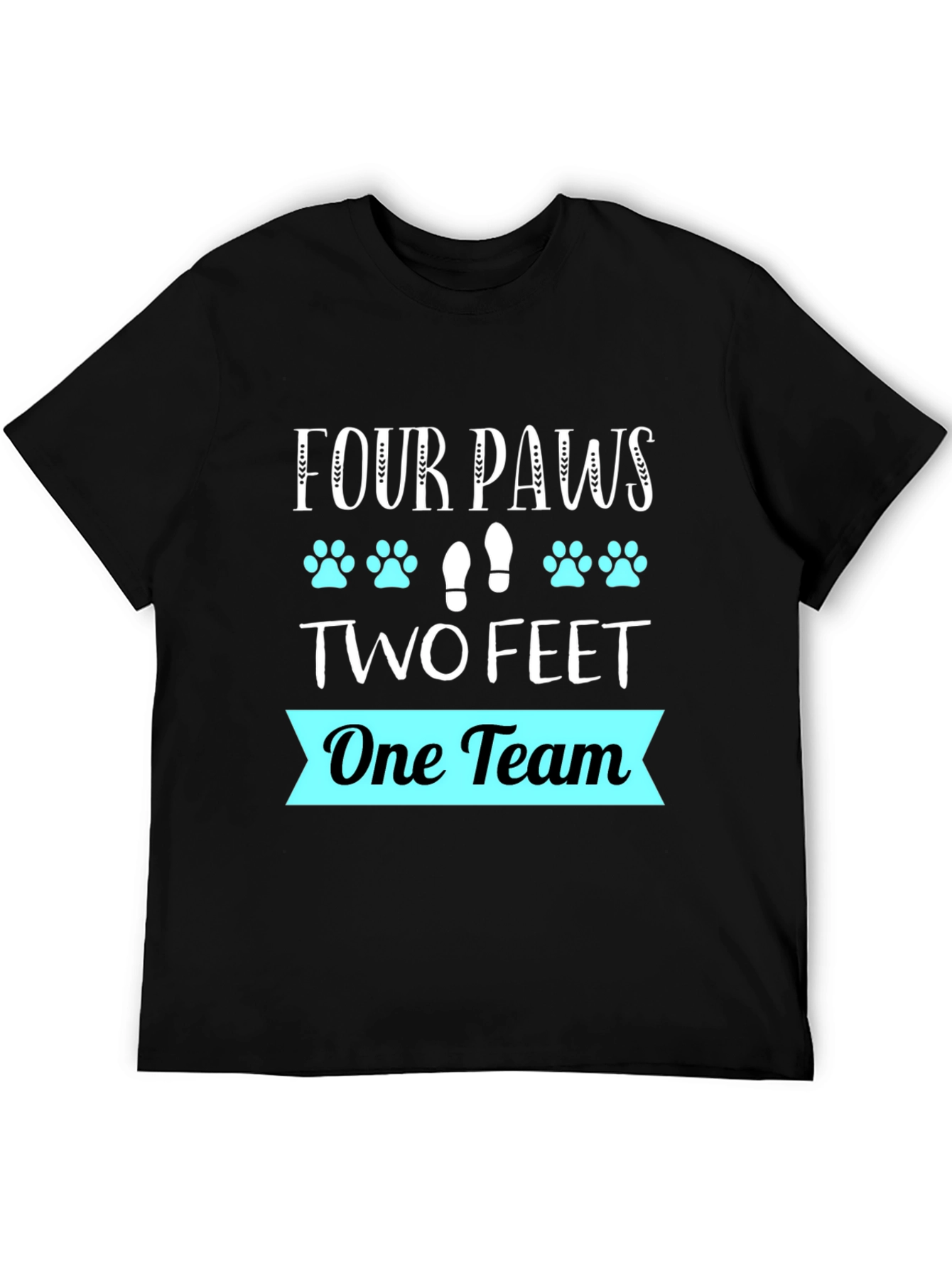 Four Paws Two Feet One Team Graphic T-Shirt
