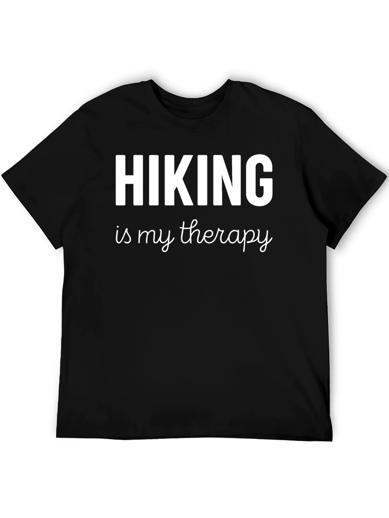 Hiking is My Therapy T-Shirt Black