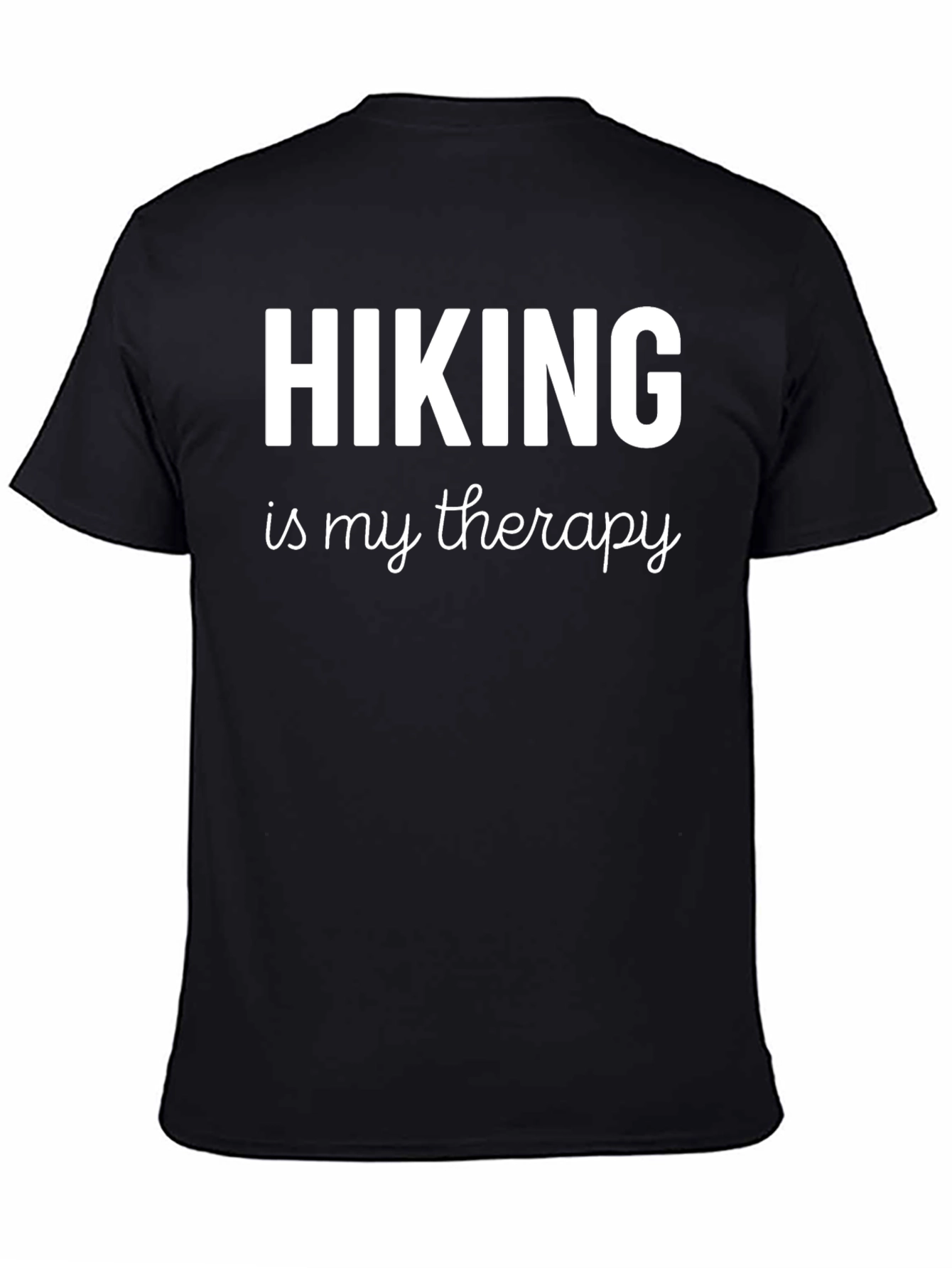Hiking is My Therapy T-Shirt Black