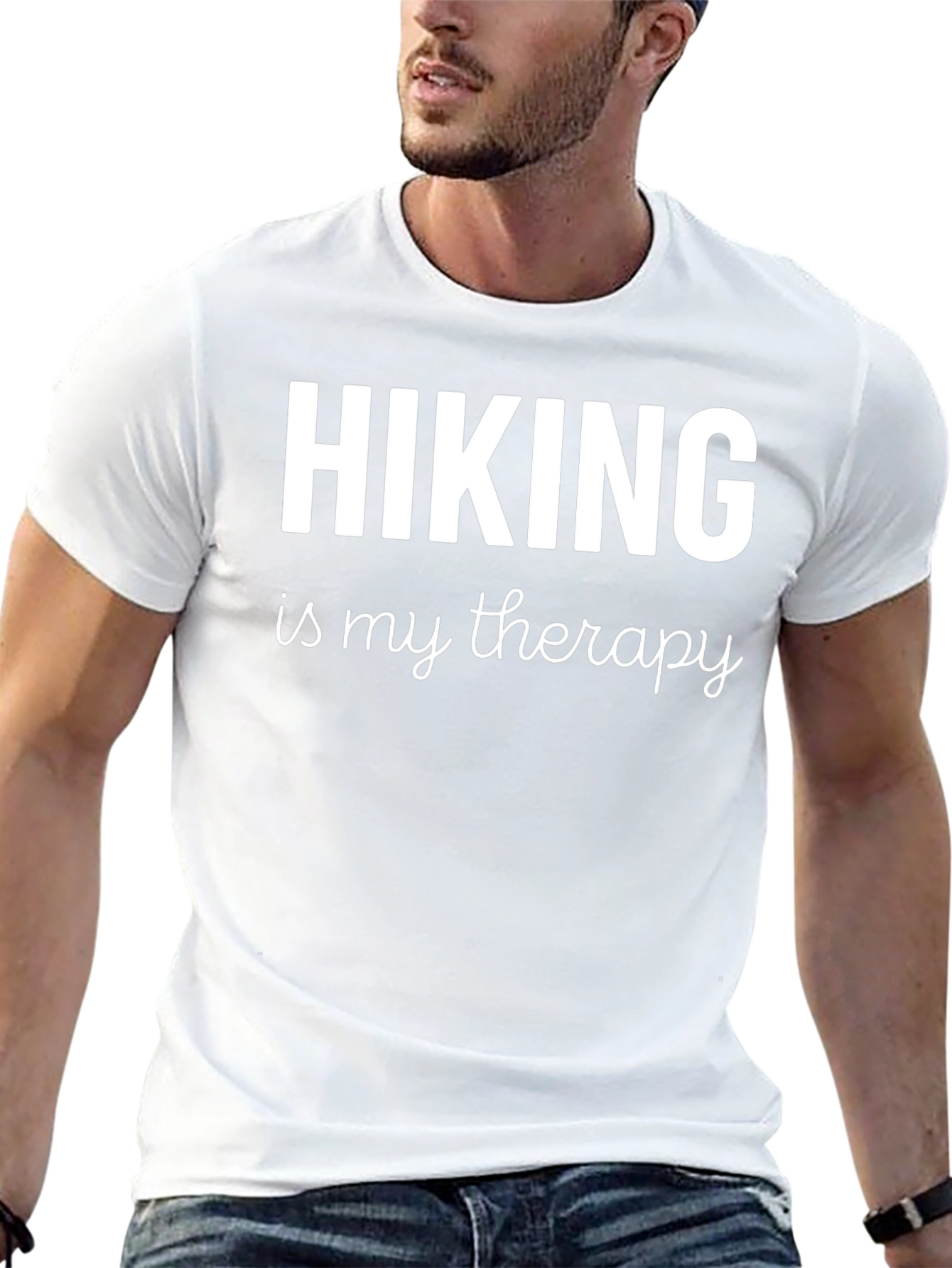 Hiking is My Therapy T-Shirt Black