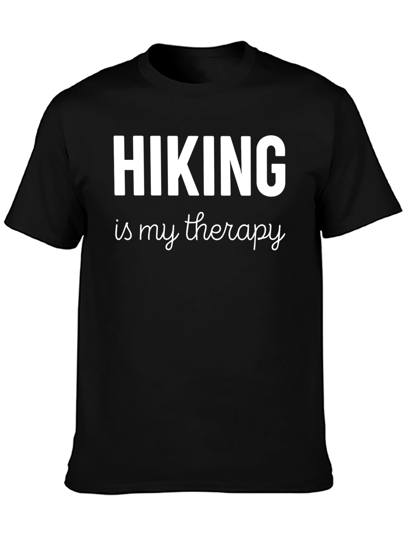 Hiking is My Therapy T-Shirt Black