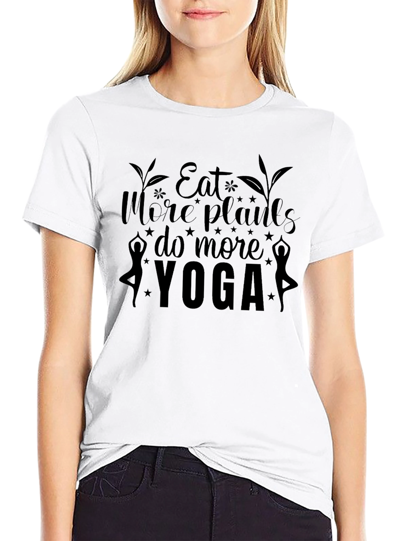 Eat More Plants Do More Yoga T-Shirt