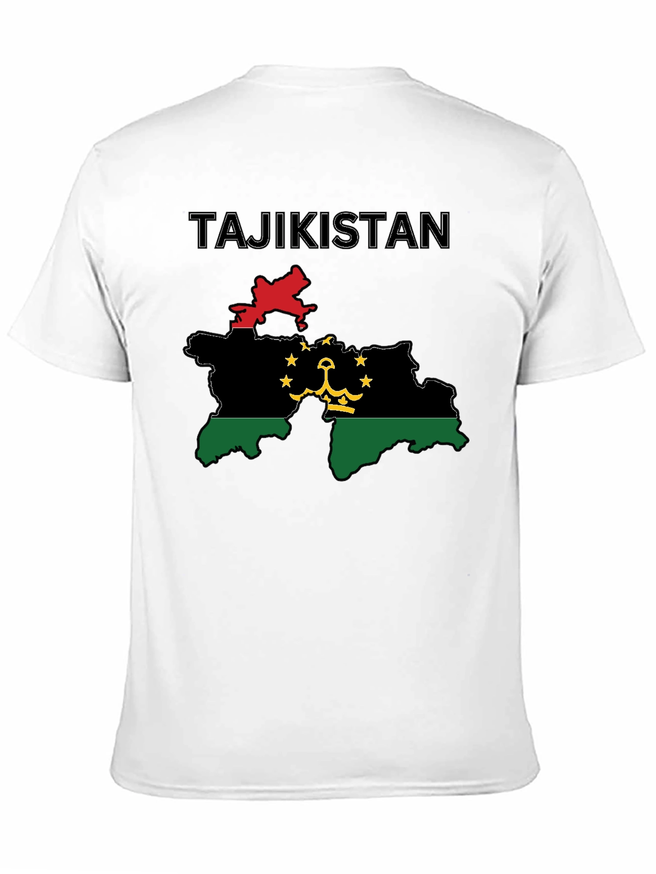 Tajikistan Flag Map T-Shirt - Graphic Tee