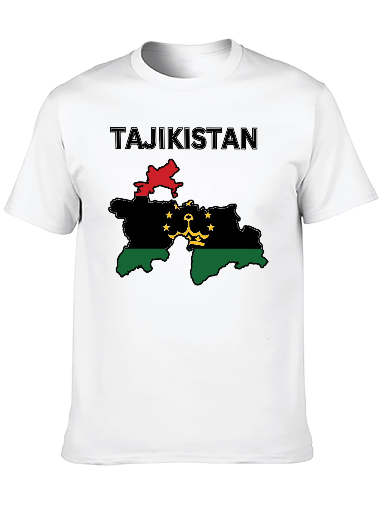 Tajikistan Flag Map T-Shirt - Graphic Tee