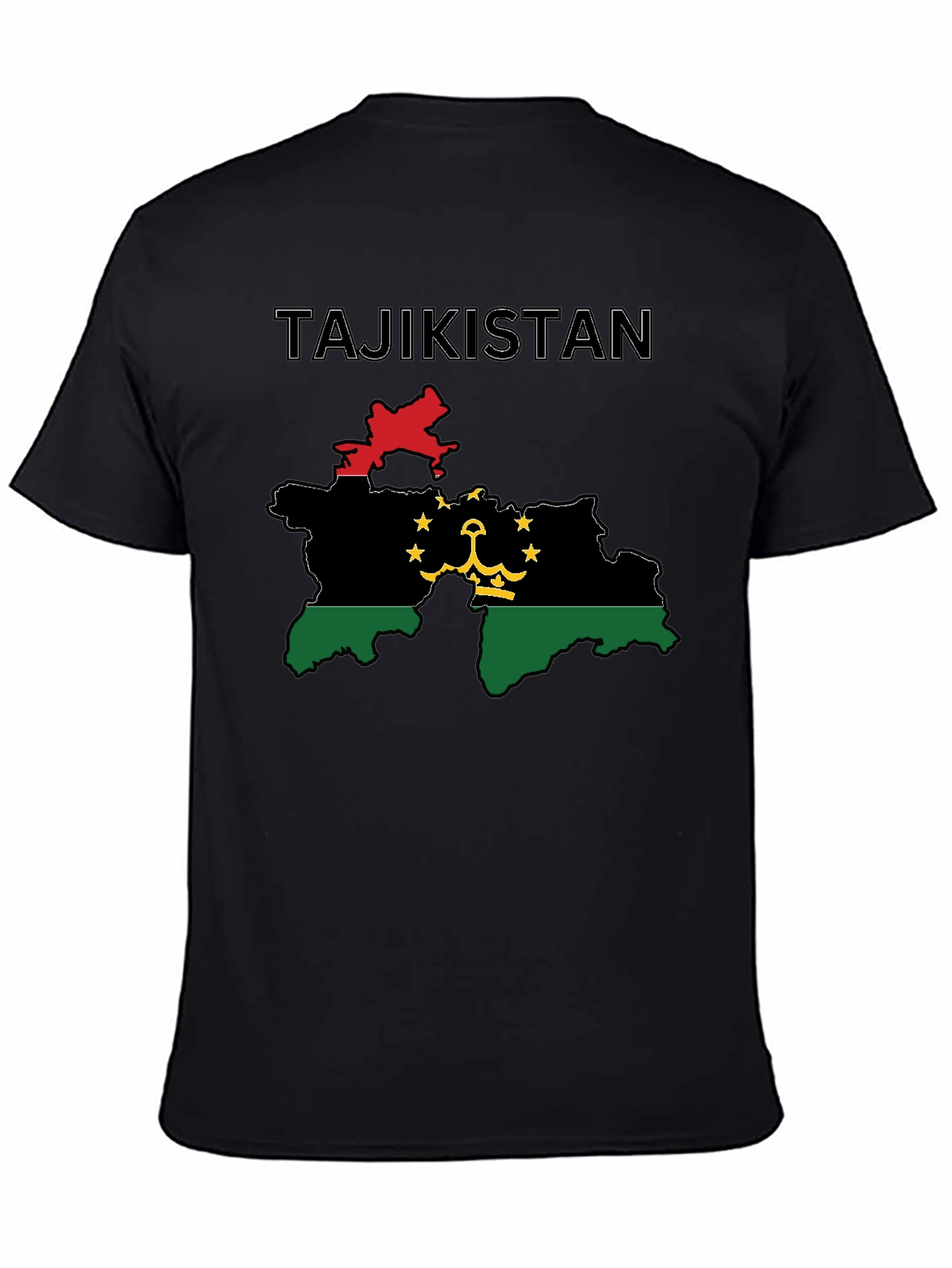 Tajikistan Flag Map T-Shirt - Graphic Tee