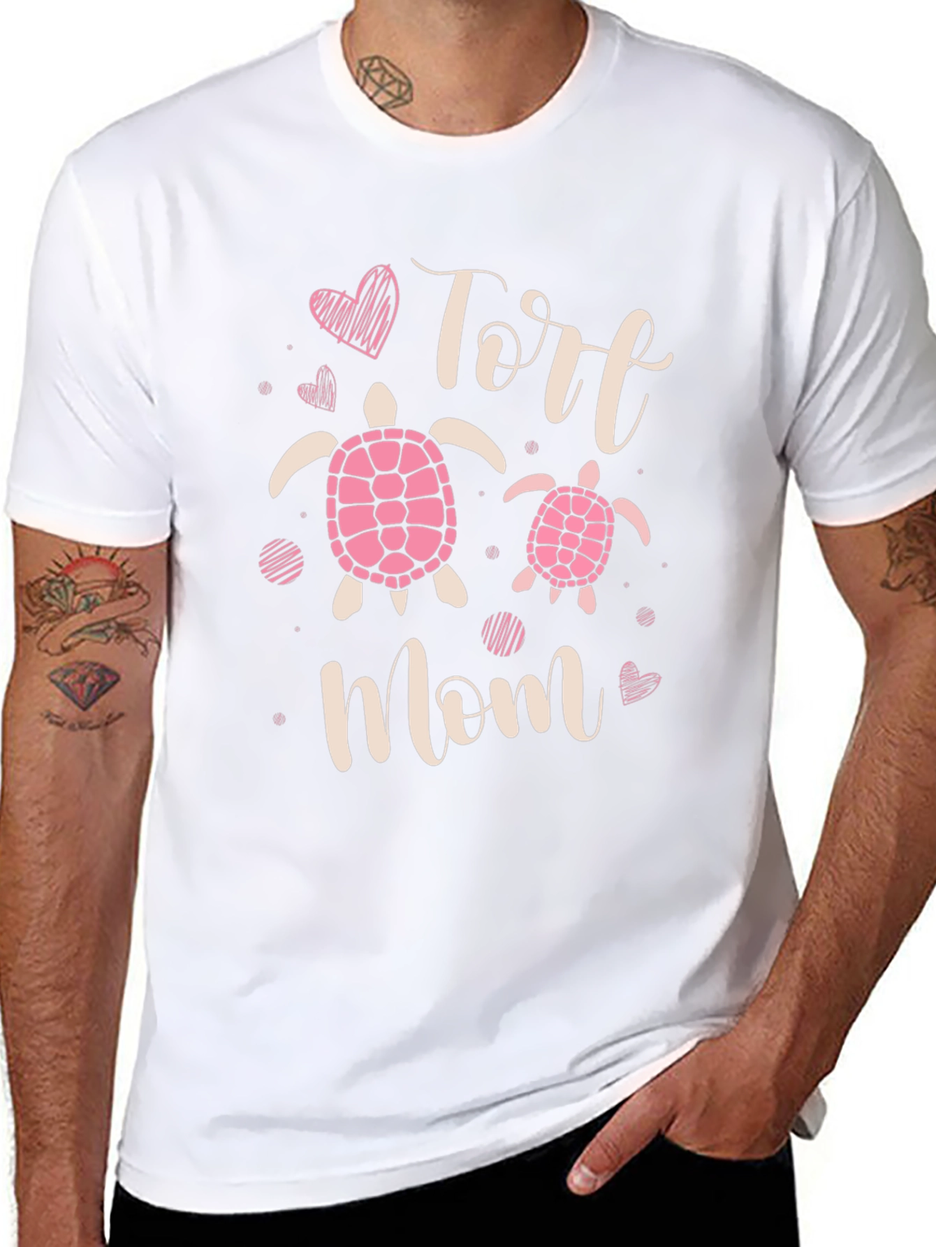 Tort Mom Graphic Tee - Cute Turtle Design