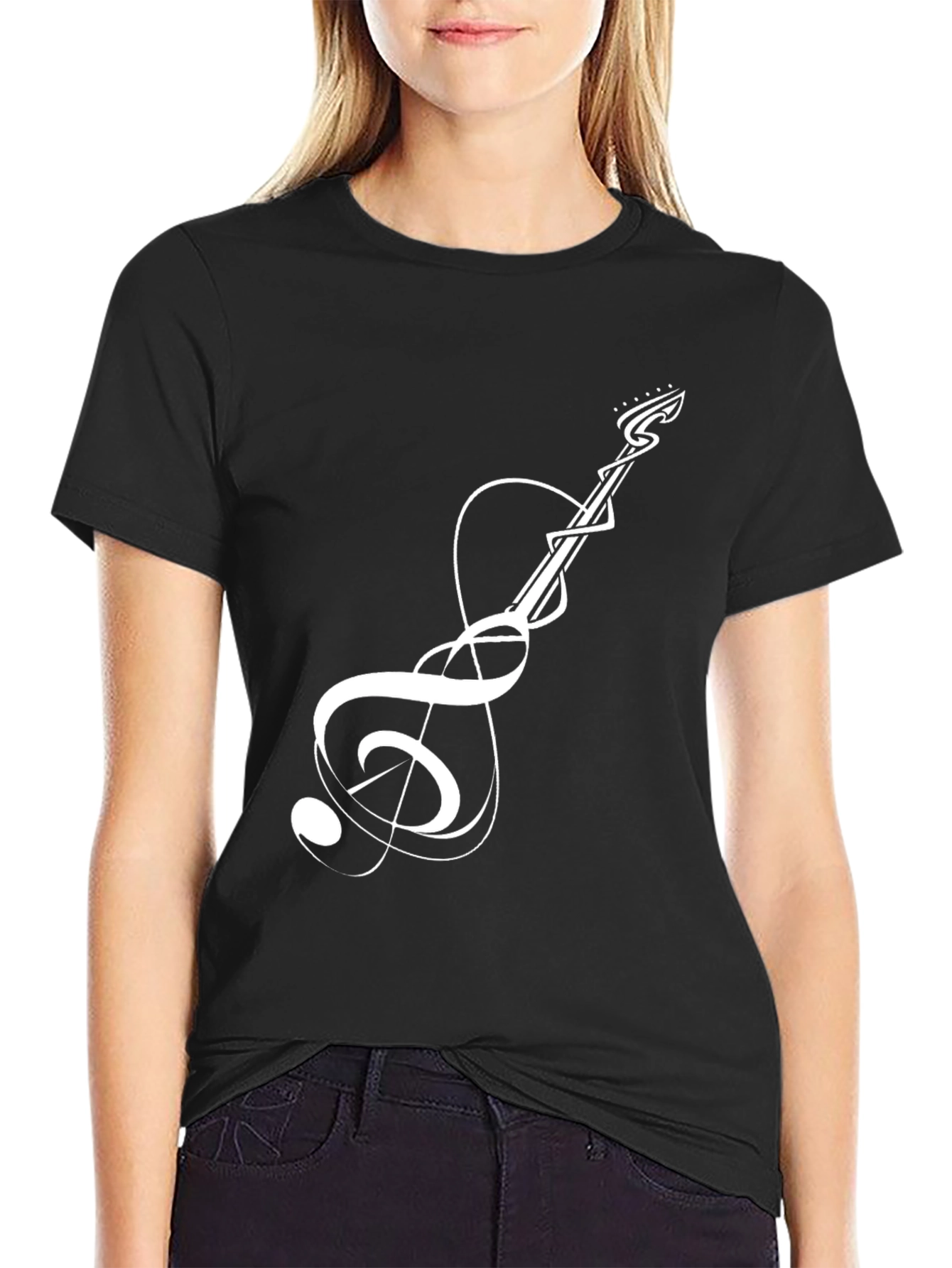 Guitar Music Note Graphic Tee