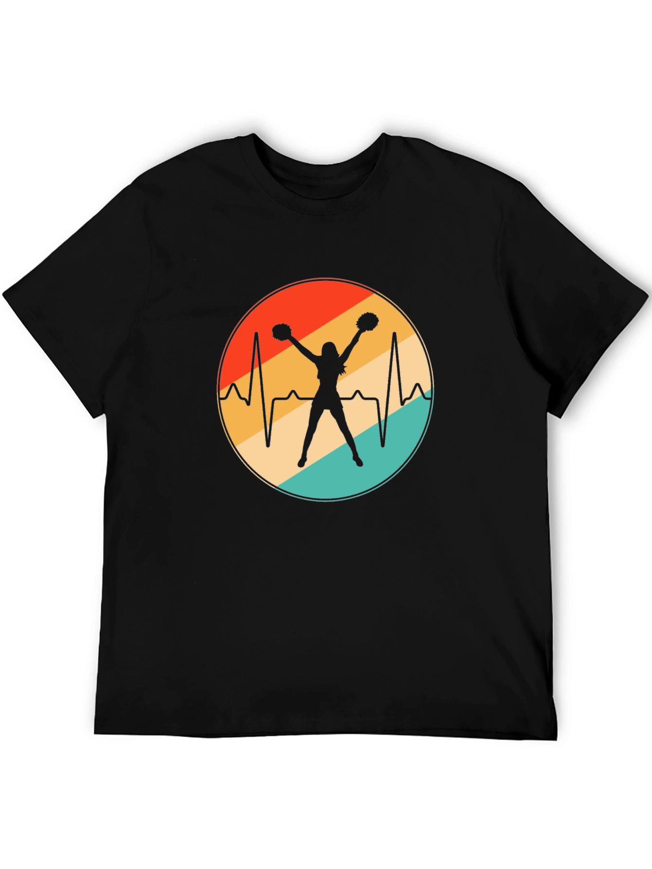 Cheerleader Heartbeat Retro T-Shirt