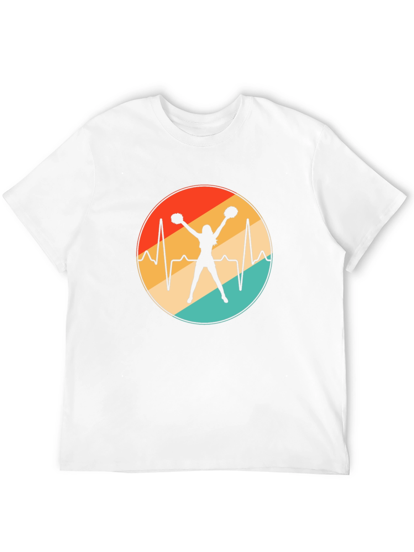 Cheerleader Heartbeat Retro T-Shirt