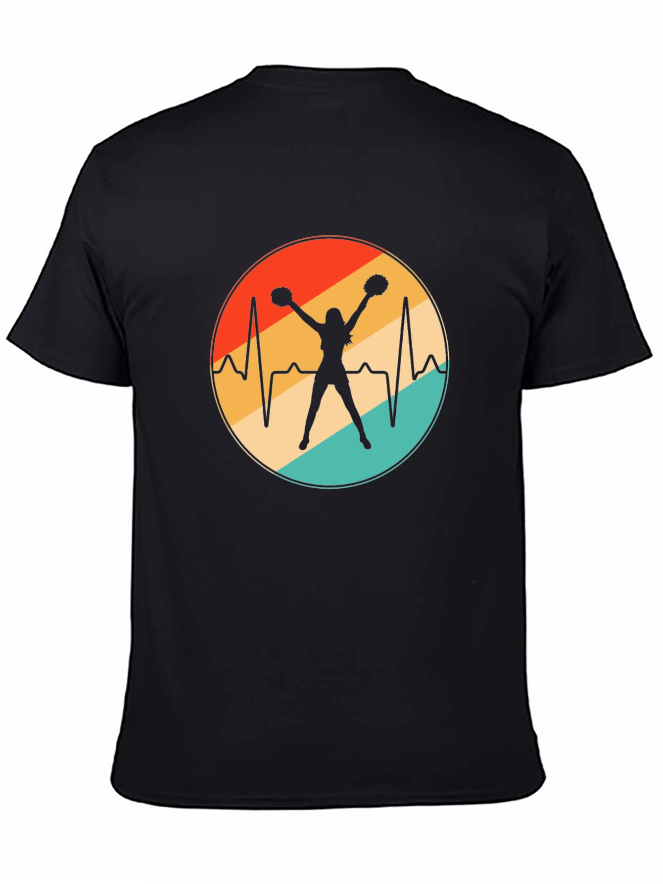 Cheerleader Heartbeat Retro T-Shirt